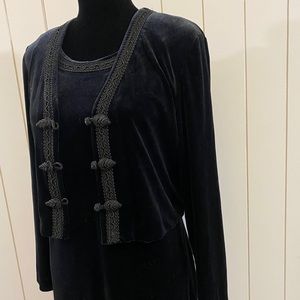 Nina Piccalino vintage black velvet dress